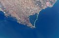 Cartagena, Mar Menor, i Cap de Pals (foto satèl·lit)