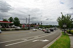 Cedar Hills Boulevard and Walker Road, looking away from the Cedar Hills CDP area