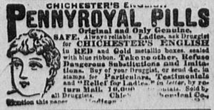 Chichester Pennyroyal Pills (1905 advertisement)