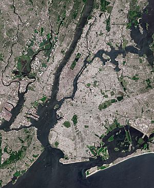 Core of New York City by Sentinel-2