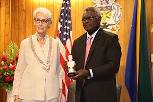 Deputy Secretary of State Wendy Sherman with Solomon Islands Prime Minister Manasseh Sogavare (52268933079)