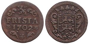 Duit 1702 - Netherlands (Friesland - Frisia)