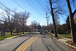 Typical suburban neighborhood (Dunhams Corner) in East Brunswick