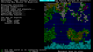 Dwarf Fortress world generation