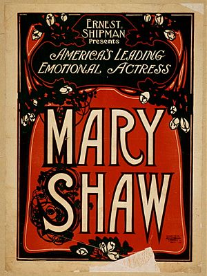 Ernest Shipman presents America's leading emotional actress, Mary Shaw