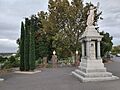 Footscray Park gates at dusk, Apr 2020
