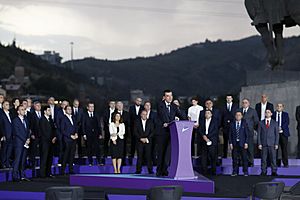 Gakharia with his team