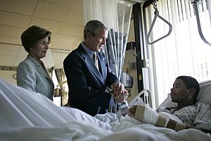 George W. Bush at Walter Reed