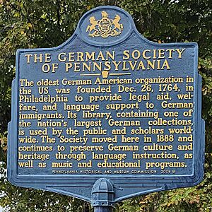German Society of Pennsylvania historical marker