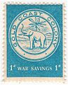 Gold Coast 1d 1943 war savings stamp