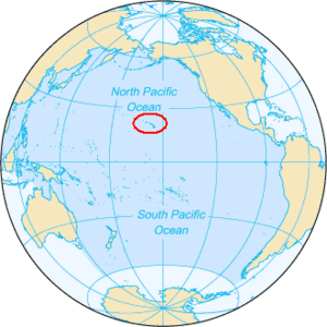 Hawaii in Pacific Ocean