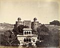 Hazuri Bagh Pavillion and Lahore Fort in 1863