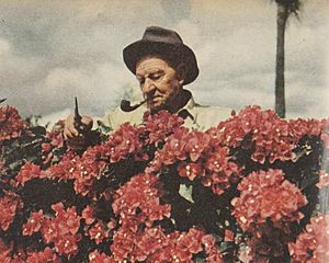 Henry Thomas in his Bougainvillea Gardens, 1950
