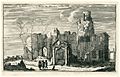Huis te Nieuwenrode, verwoest door de Fransen in 1672 t' Huys te Niewen rode (titel op object) Reeks van dertien afbeeldingen van de dorpen en kastelen in de provincie Utrecht door de Fransen in 1672 verwoest (serietit, RP-P-OB-77.092