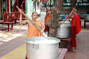 IMG0039 Burma Mandalay Mahaganda Yon Monastery Rice cooking (7609318972)