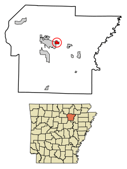 Location of Moorefield in Independence County, Arkansas