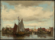 Jacob Henricus Maris, Harbor Scene, 1871. Clark Art Institute