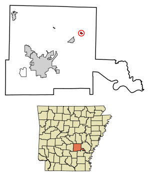 Location of Wabbaseka in Jefferson County, Arkansas.