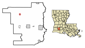 Location of Fenton in Jefferson Davis Parish, Louisiana