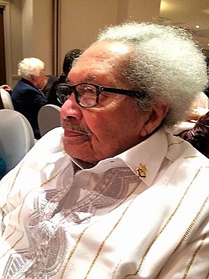 John Banks Elliott at his Centenary party on 12 February 2017