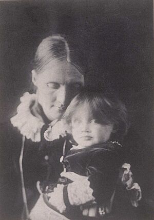Julia Stephen with Virginia on her lap 1884