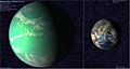 Kepler-22b versus Earth