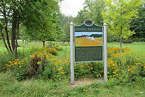 Logging Railroads historic marker (Michigan)