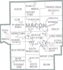 Map of Macon County Illinois