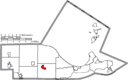 Location of Oak Harbor in Ottawa County