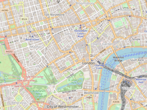 Map of the West End of London