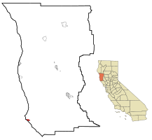 Location of Point Arena, California