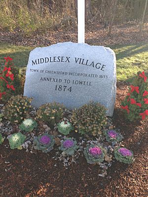 Middlesex Village Lowell, MA marker