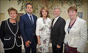 Minister Varadkar and Joan Burton open AMA unit at Connolly Hospital, July2014