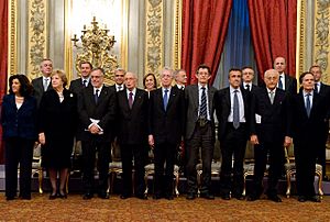 Monti Cabinet with Giorgio Napolitano