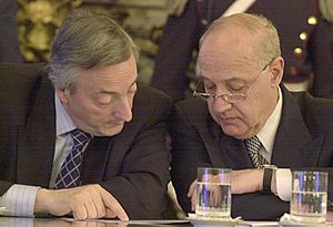 Néstor Kirchner y Roberto Lavagna-Buenos Aires-23 de agosto de 2004