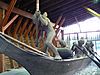 Nuu-Chah-Nulth Whaling Canoe sculpture in Port Alberni front.JPG