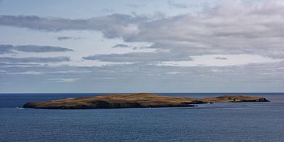 Off the east side of Shetland's south mainland showing the famous Mousa Broch