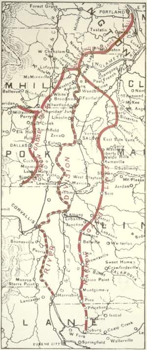 Oregon rail map 1919
