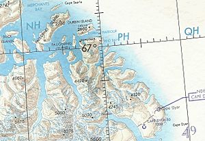 Padloping Island and Cape Dyer aeronautical chart section