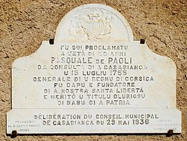 Plaque commémorative au couvent saint antoine de casabianca