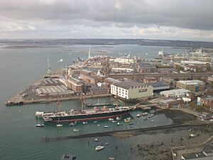 Portsmouth Historic Dockyard from the Spinnaker Tower