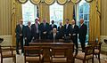 President Donald Trump meets with pharmaceutical executives