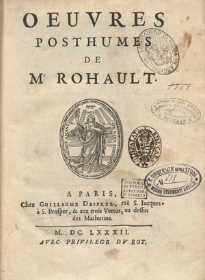 Rohault, Jacques - Opere, 1682 - BEIC 4264262f