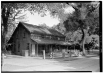 SOUTHEAST SIDE AND NORTHEAST FRONT - Woodside Store, Kings Mountain Road, Woodside, San Mateo County, CA HABS CAL,41-WOOD,4-2