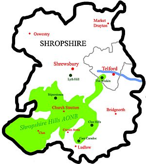 ShropshireHillsAONBMap
