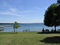 Skaneateles Lake seen from the village of Skaneateles, Onondaga County, New York