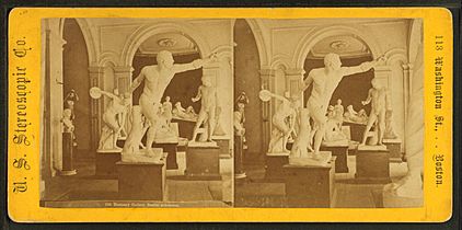 Statuary gallery, Boston Atheneum, by U.S. Stereoscopic Co.