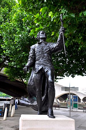 Statue of Laurence Olivier, South Bank, London