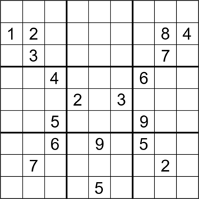 Sudoku Puzzle (18 clue - R828-S09)