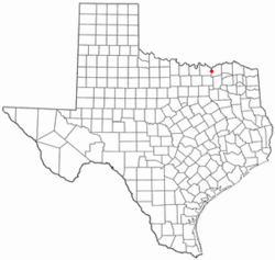Location of Savoy, Texas